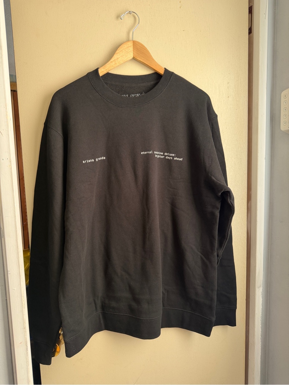 Ariana Grande eternal sunshine deluxe ascend Black Crewneck Sweatshirt L